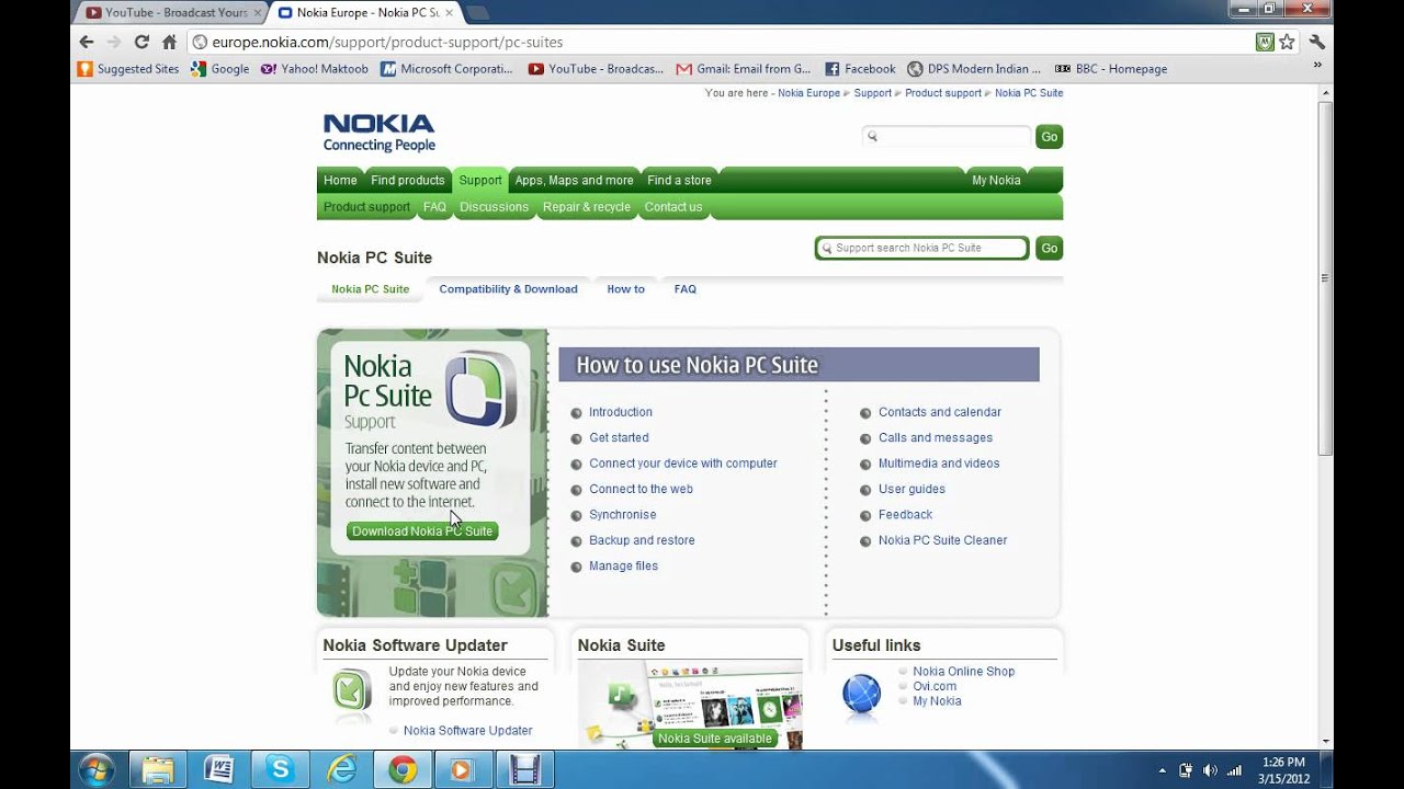 How to download Nokia pc suite