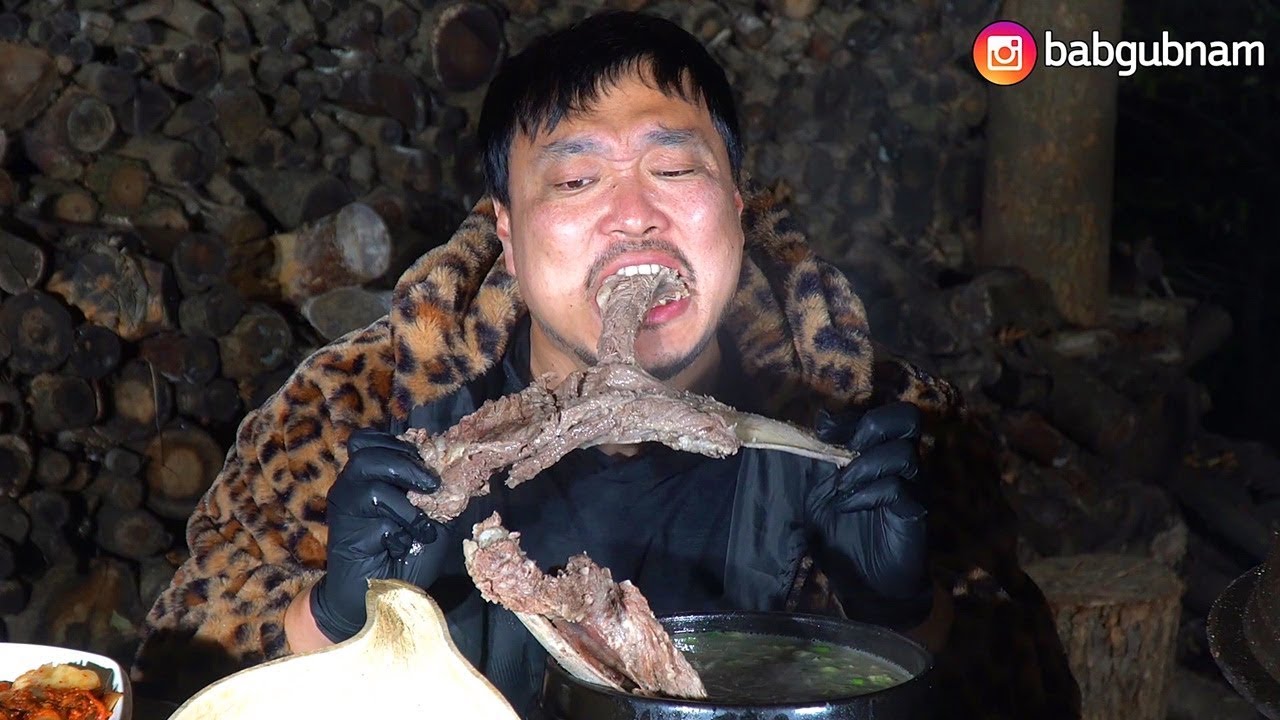 가마솥에서 끓인 대왕갈비탕  / giant rib stew cookbang mukbang eating show