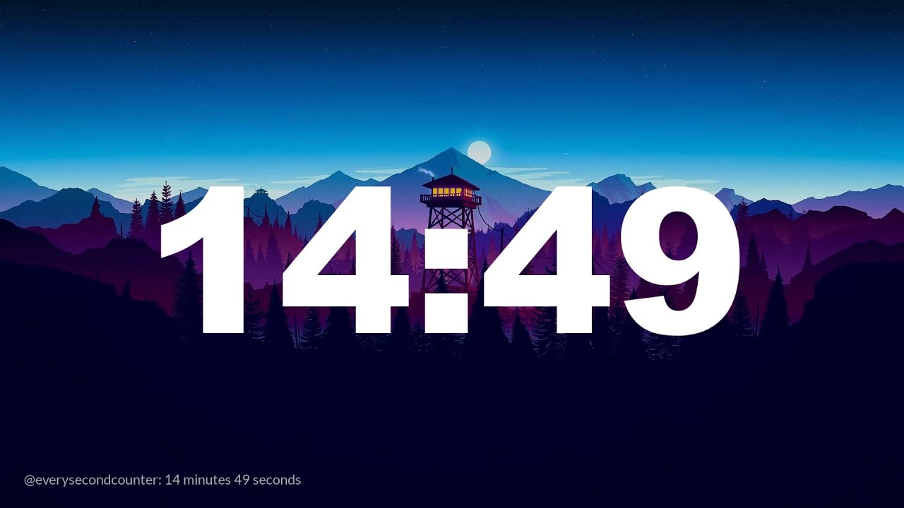 14 minutes 49 seconds [889 secs] clock timer countdown || Alarm Focus || Chill Music