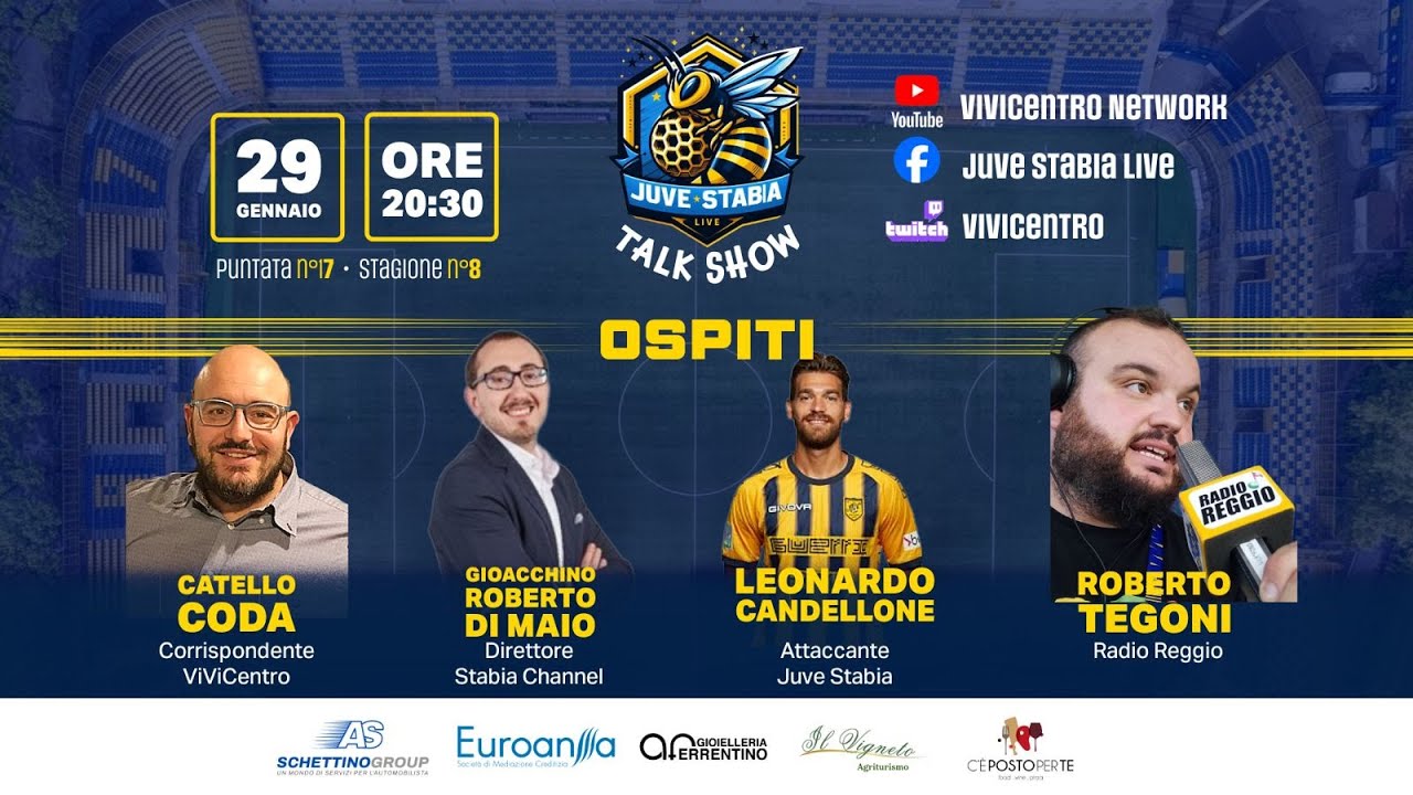 Juve Stabia Live Talk Show Puntata n.17 Stagione n.8 del 29-01-2026