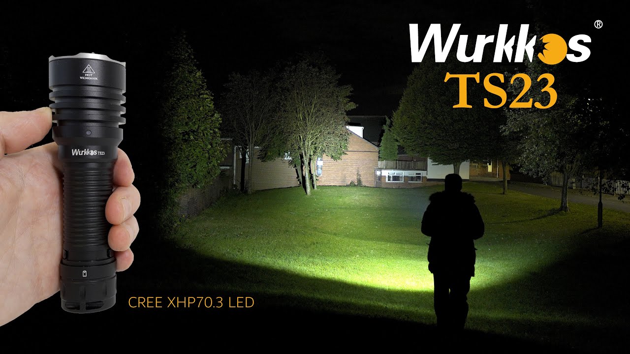Wurkkos TS23 - 5000 lumens tactical flashlight - 482m beam - Type-C port