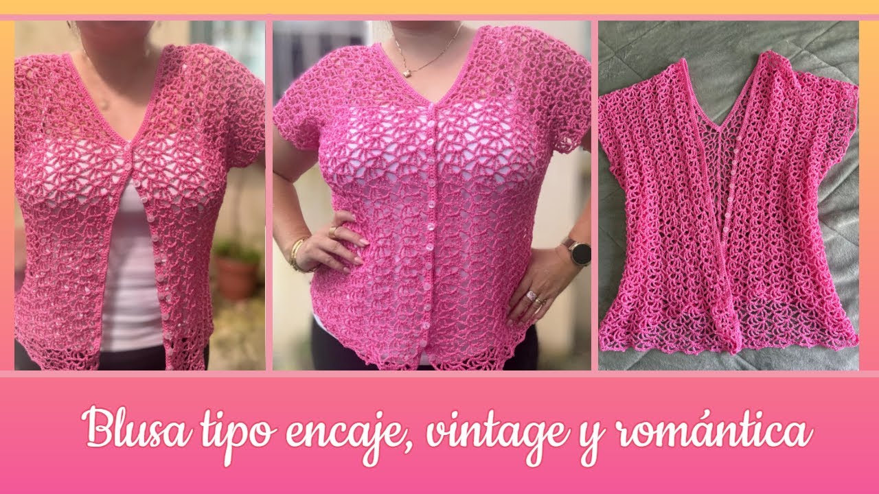 Blusa encaje, abierta  | vintage y romántica