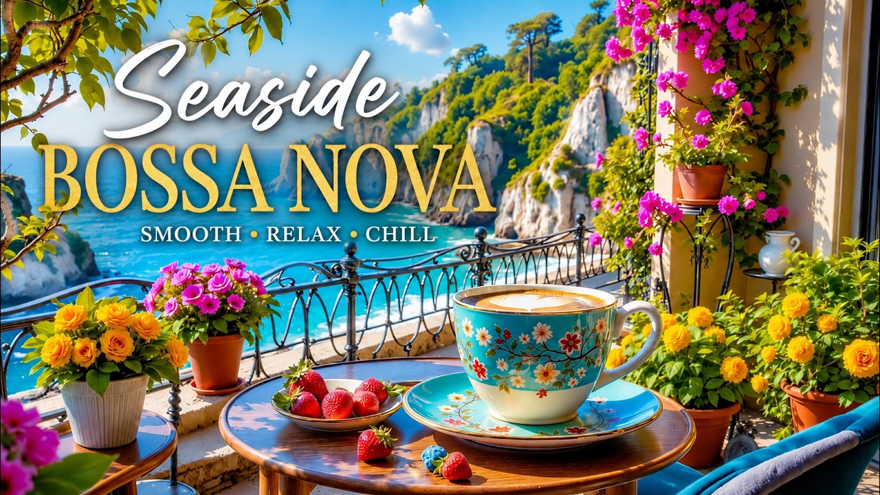 Positive Summer Jazz ☕ Calming Seaside Coffee Music with Happy Bossa Nova for Peaceful Morning