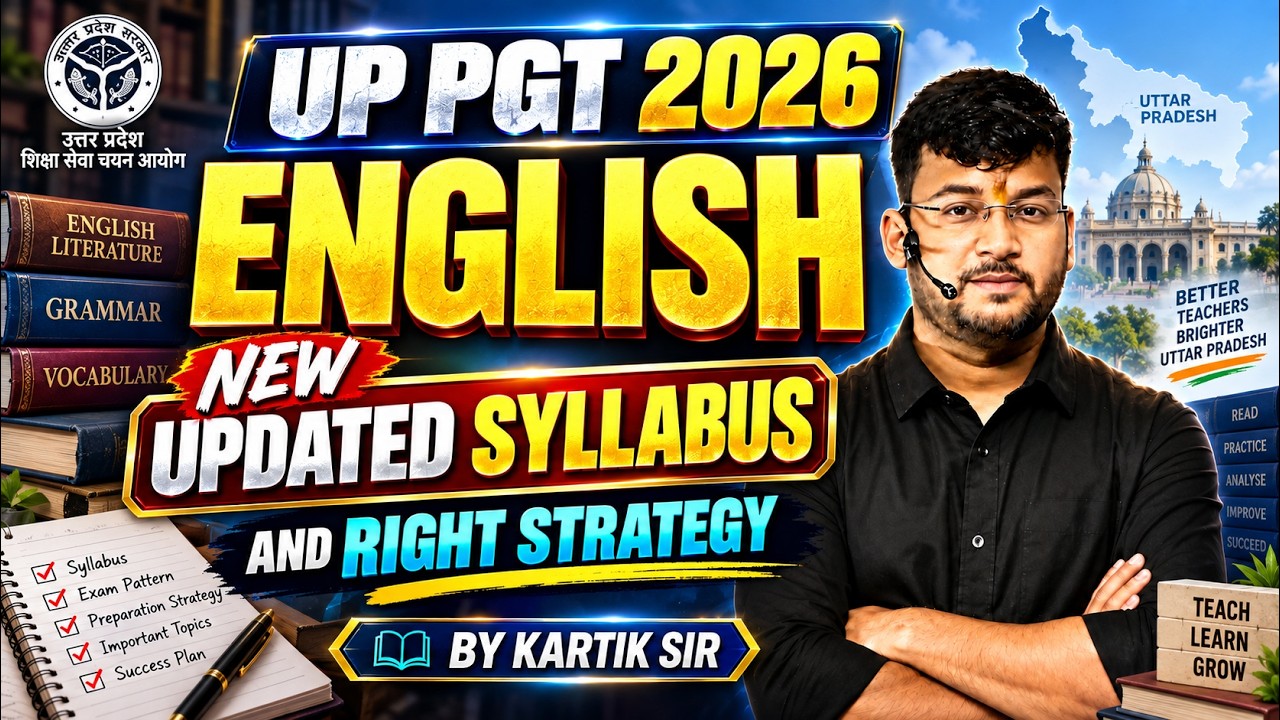 UP PGT English 2026 | UP PGT English Syllabus 2026 | UP PGT English Preparation | UP PGT English