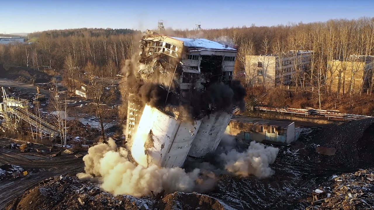 Sprengstoffsprengungen, expliosive demolitions, Buildings Demolition. Wybuchowe wyburzenie .