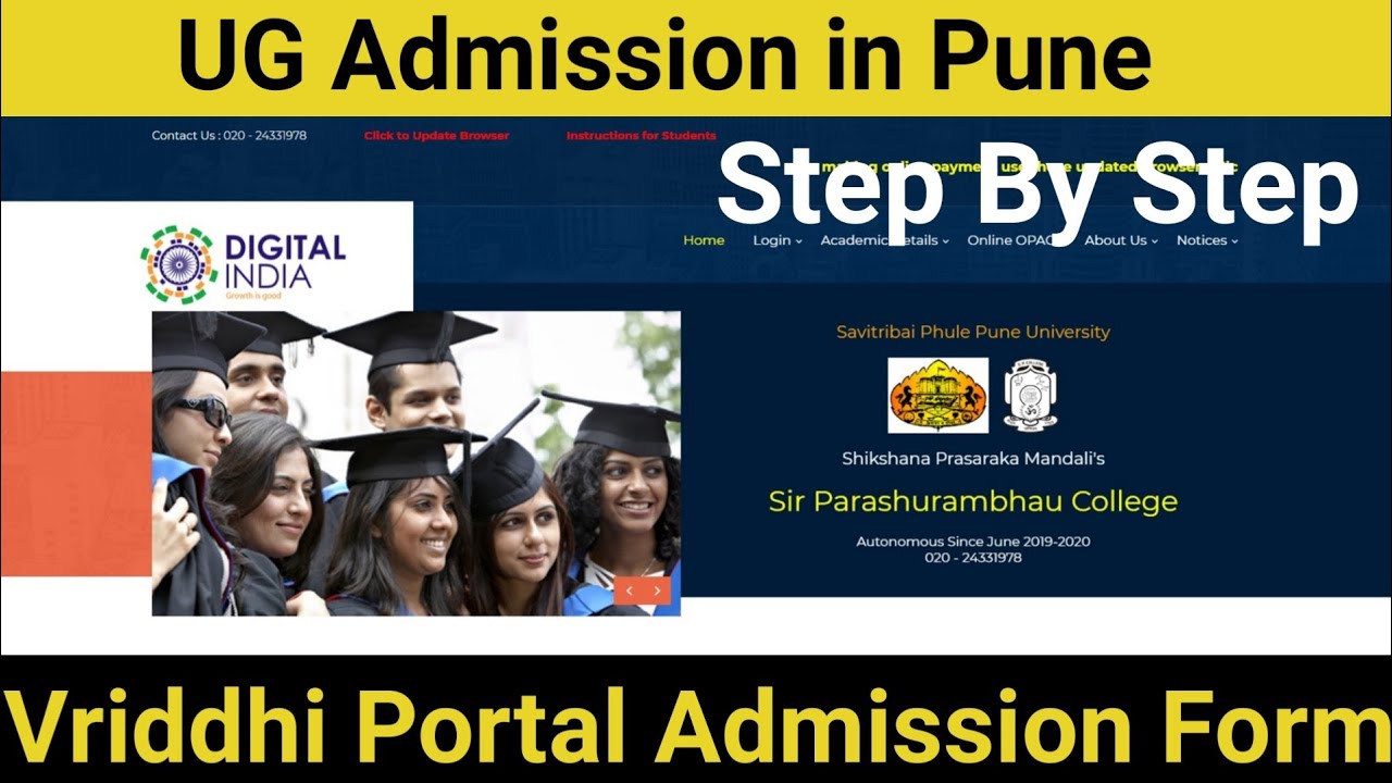 How to fill Admission Form On vriddhi Portal | SPPU Pune UG Admission 2021 | B.A BSc B.Com BCA BBA