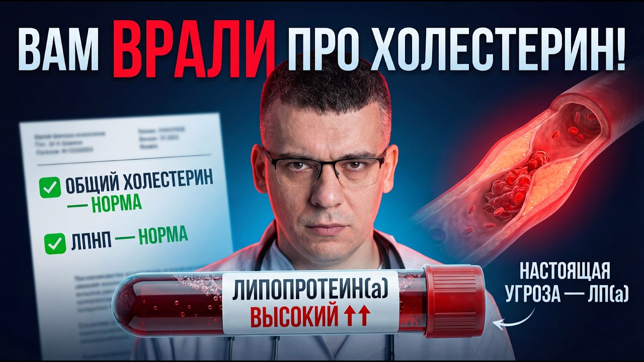 Вам ВРАЛИ про Холестерин! Скрытая и главная причина ИНФАРКТА