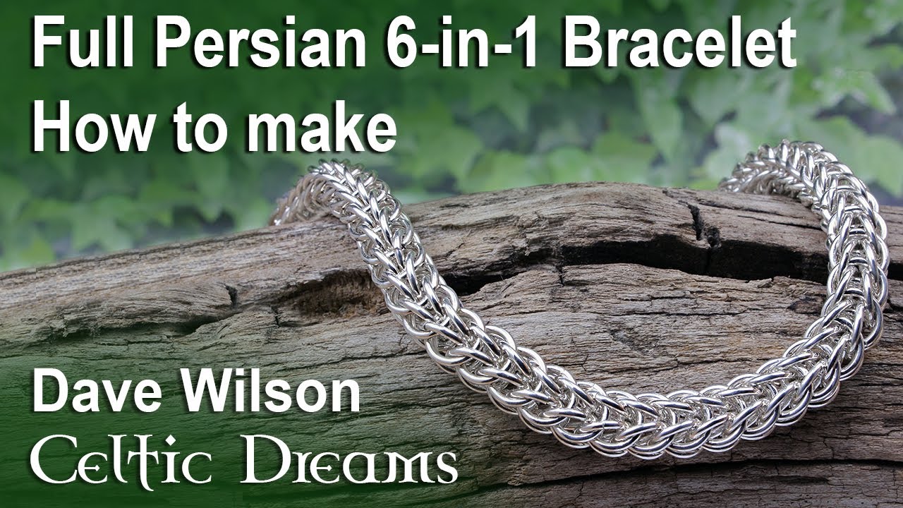 How To make Full Persian 6 in 1 chain mail Bracelet Easy Method in HD Macro