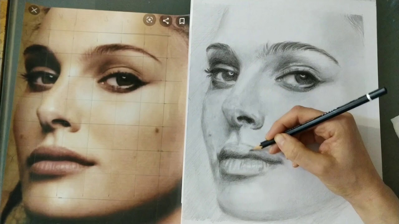 HYPERREALISTIC NATALIE PORTMAN PORTRAIT DRAWING 4K/GERÇEKÇİ NATALIE PORTMAN PORTRESİ ÇİZIMI 4K