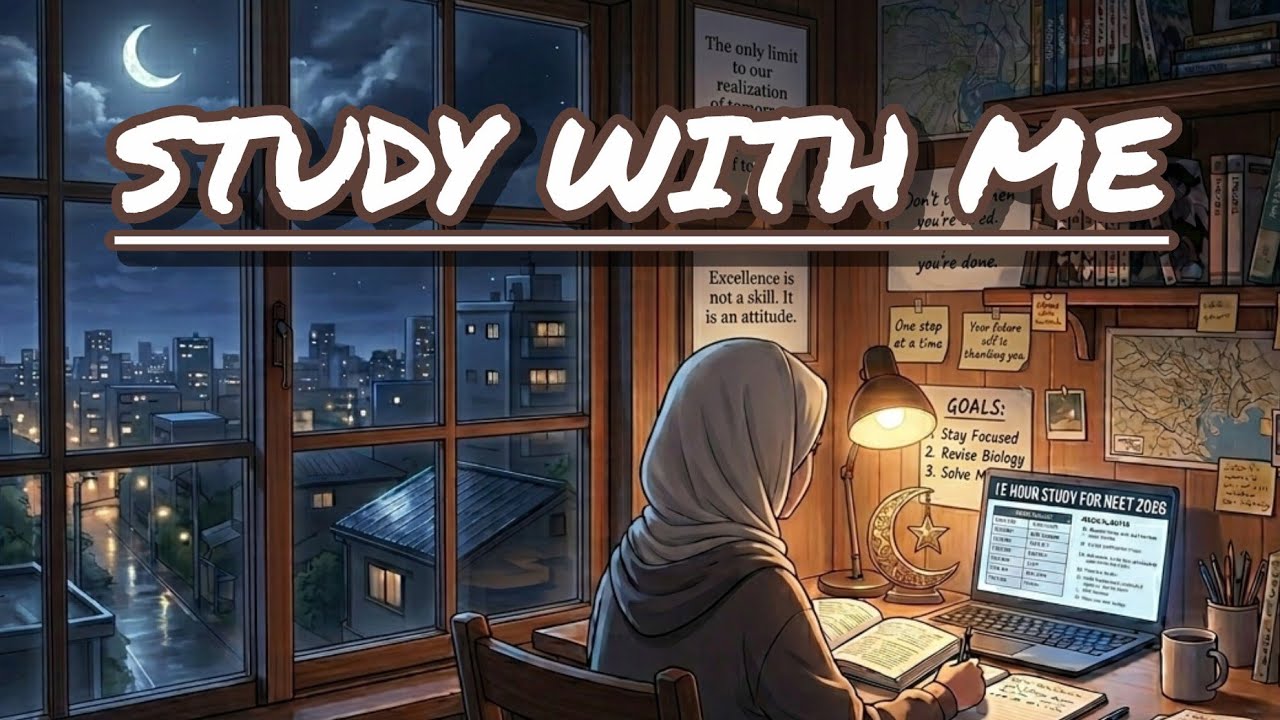 10 HOURS STUDY | RAMADAN DAY 14 | NEET 2026 | Consistency🔥| 🩺👩‍⚕️ #studywithme #youtube #neetug