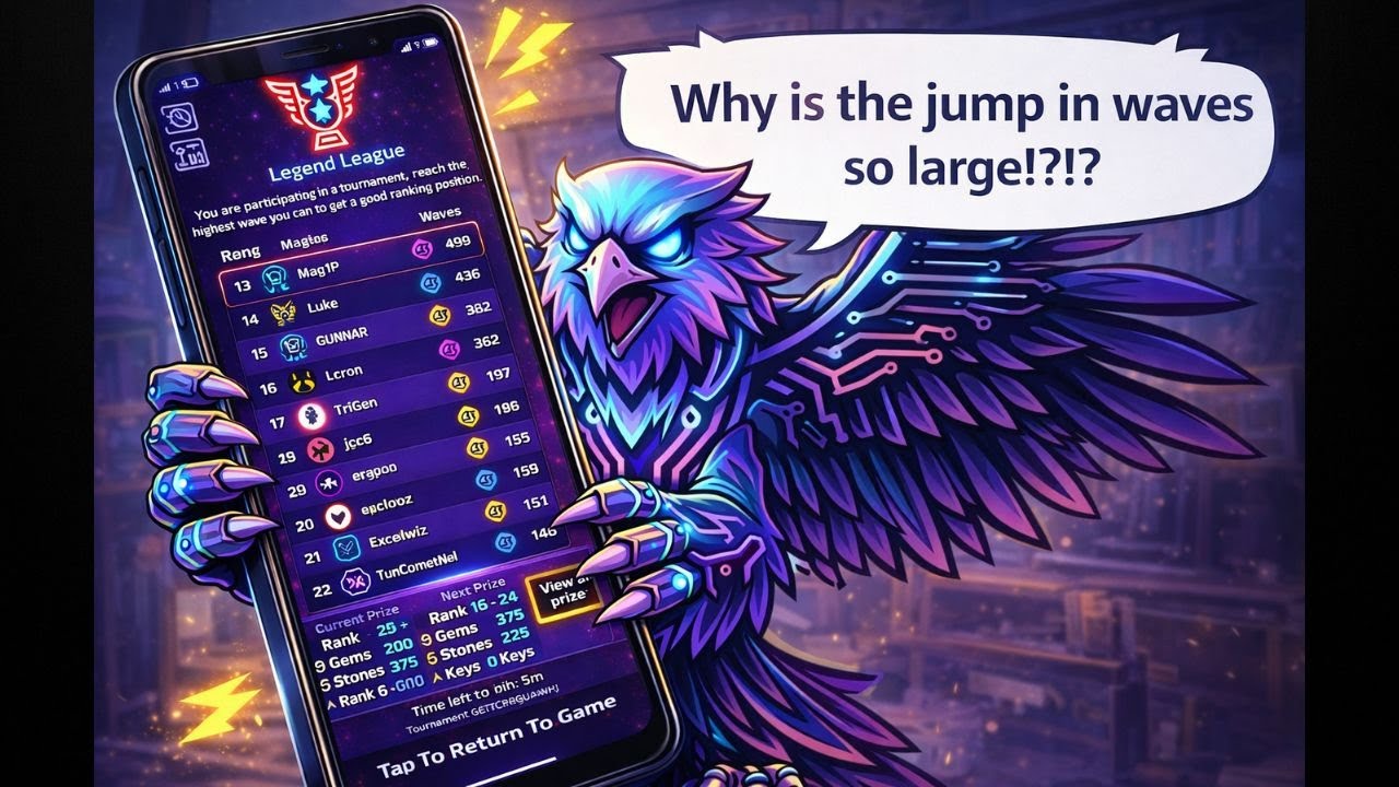Why does it jump more than 100 wave!! Tournament 31!