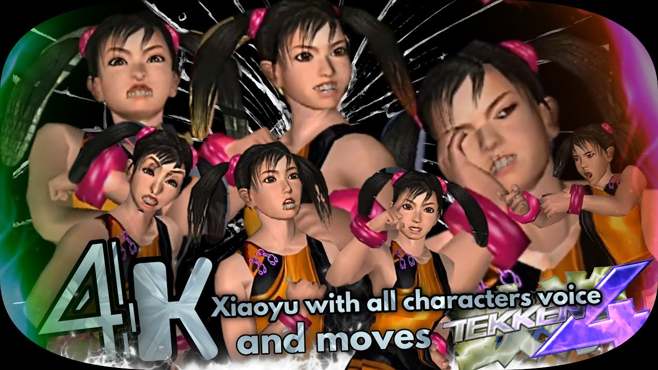 Xiaoyu with all characters voice , intro & winpose Tekken 4 Remastered UHD 4K 60 FPS 