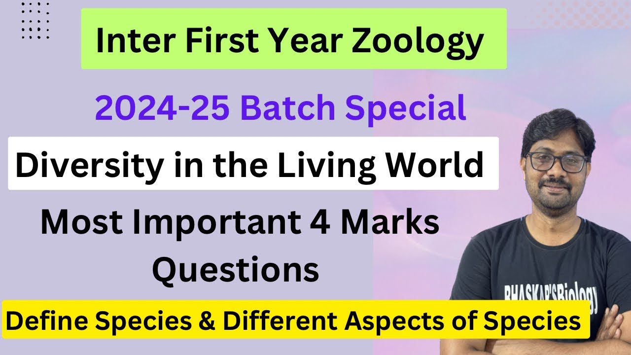 Define Species and Various Aspects of Species || Inter First Year Zoology Important 4 Marks