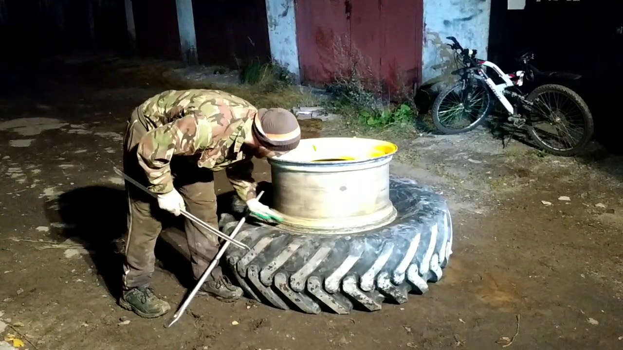 Как бортировать колесо на экскаваторе