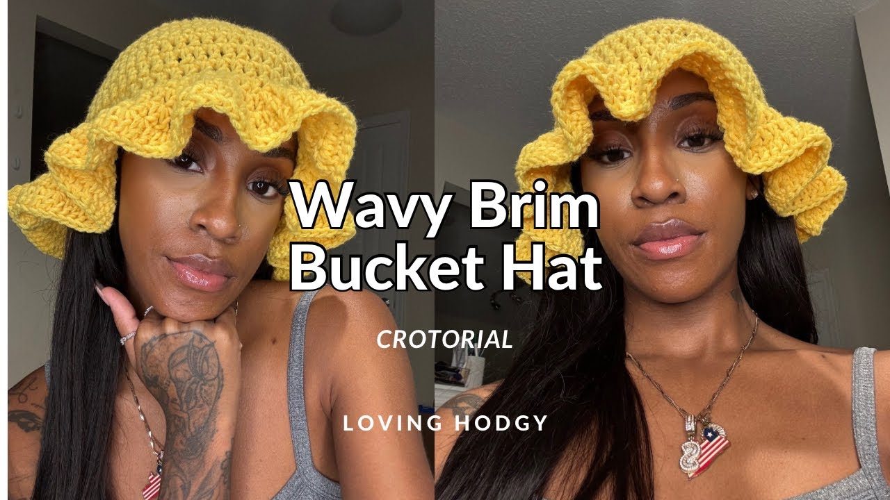 CROTORIAL : Wavy Brim Bucket Hat 👒☀️ EASY