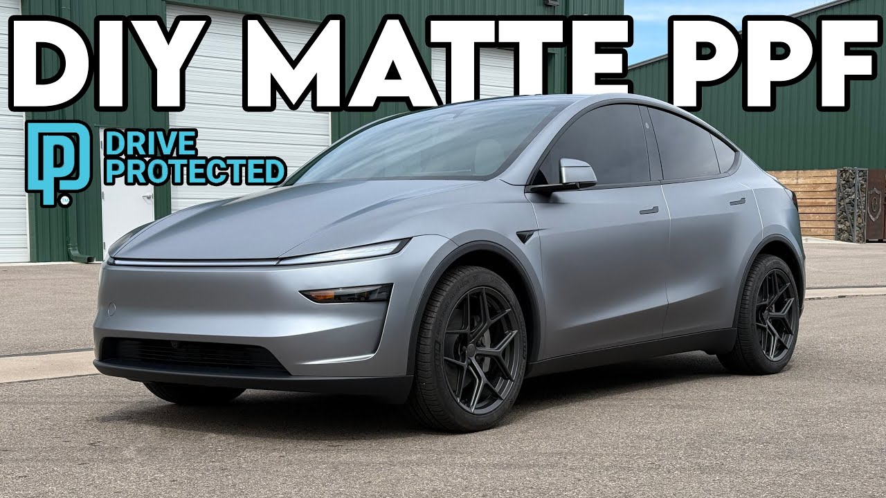 Wrapping my New Model Y in Matte Paint Protection Film!