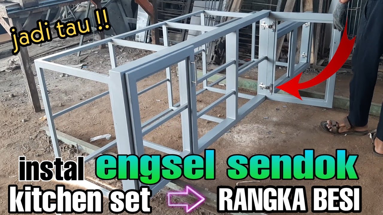 CARA MUDAH PASANG ENGSEL SENDOK LEMARI KITCHEN SET | instalasi pemasangan engsel khusus pemula