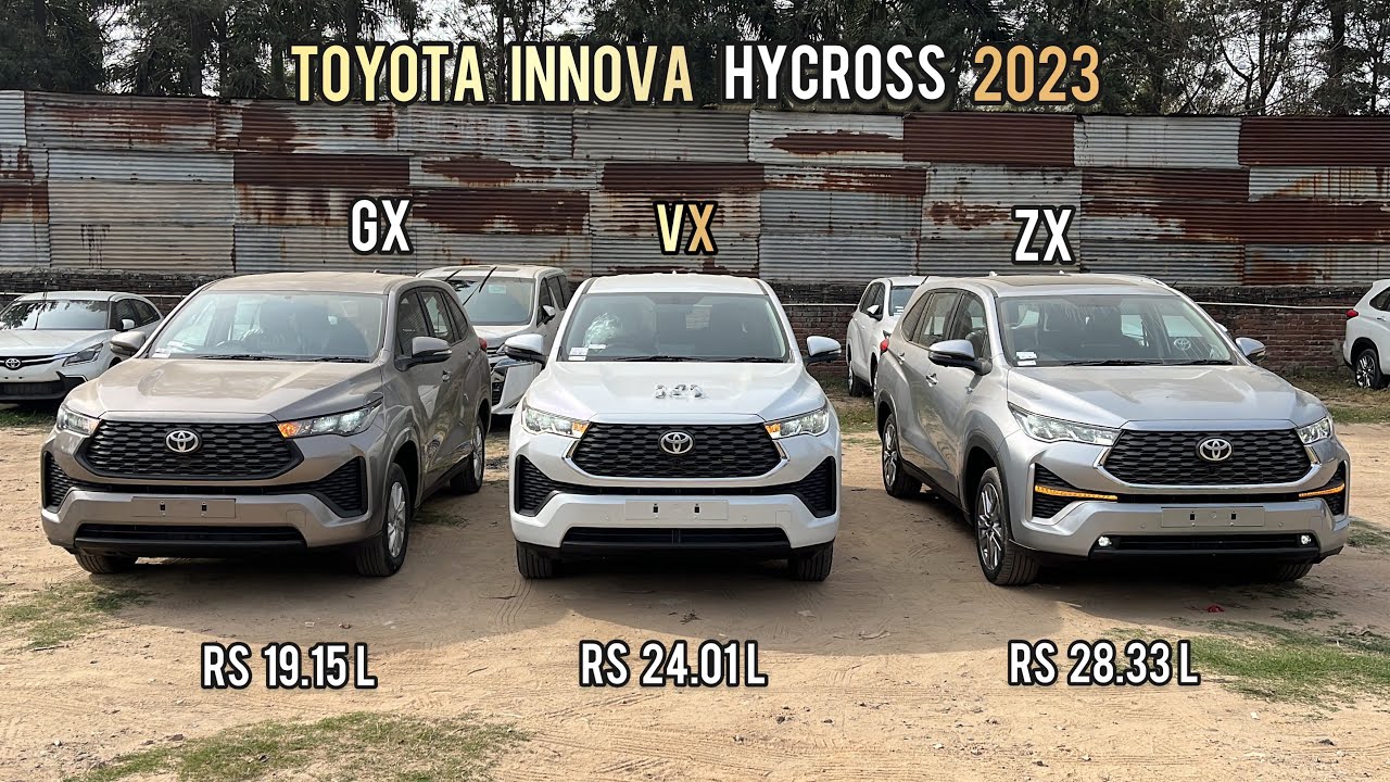 New Toyota Innova Hycross 2023 🔥 Innova GX vs VX vs ZX - Detailed Comparison!