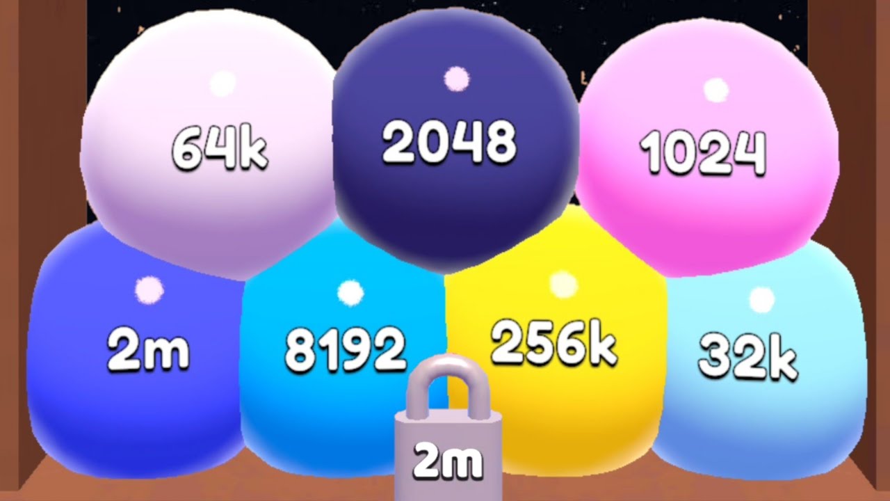 Jelly 2048 Unlock 2M - Blob Merge 3D (Part 08) Jelly 1024-2048-4k-8192-16k-32k-64k-128k-256k-512K-2M