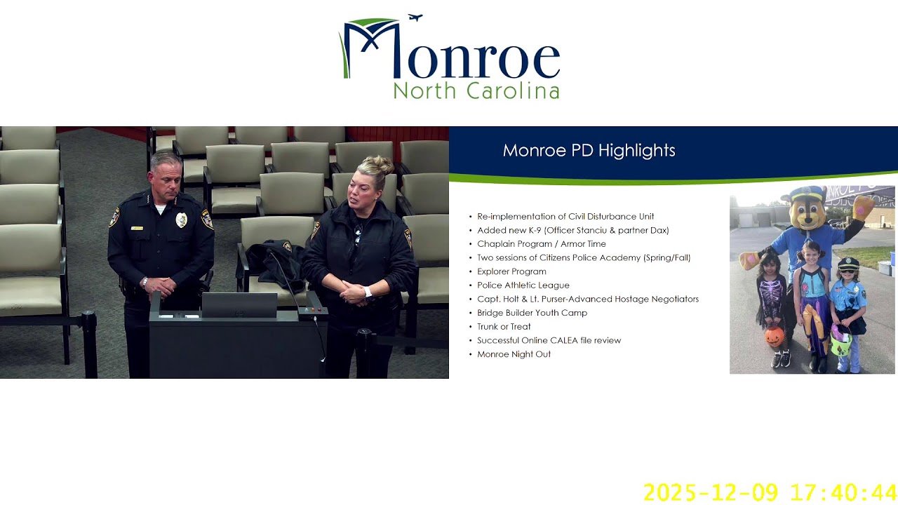 City Council Strategic Planning Meeting of December 09, 2025 | City of Monroe, NC