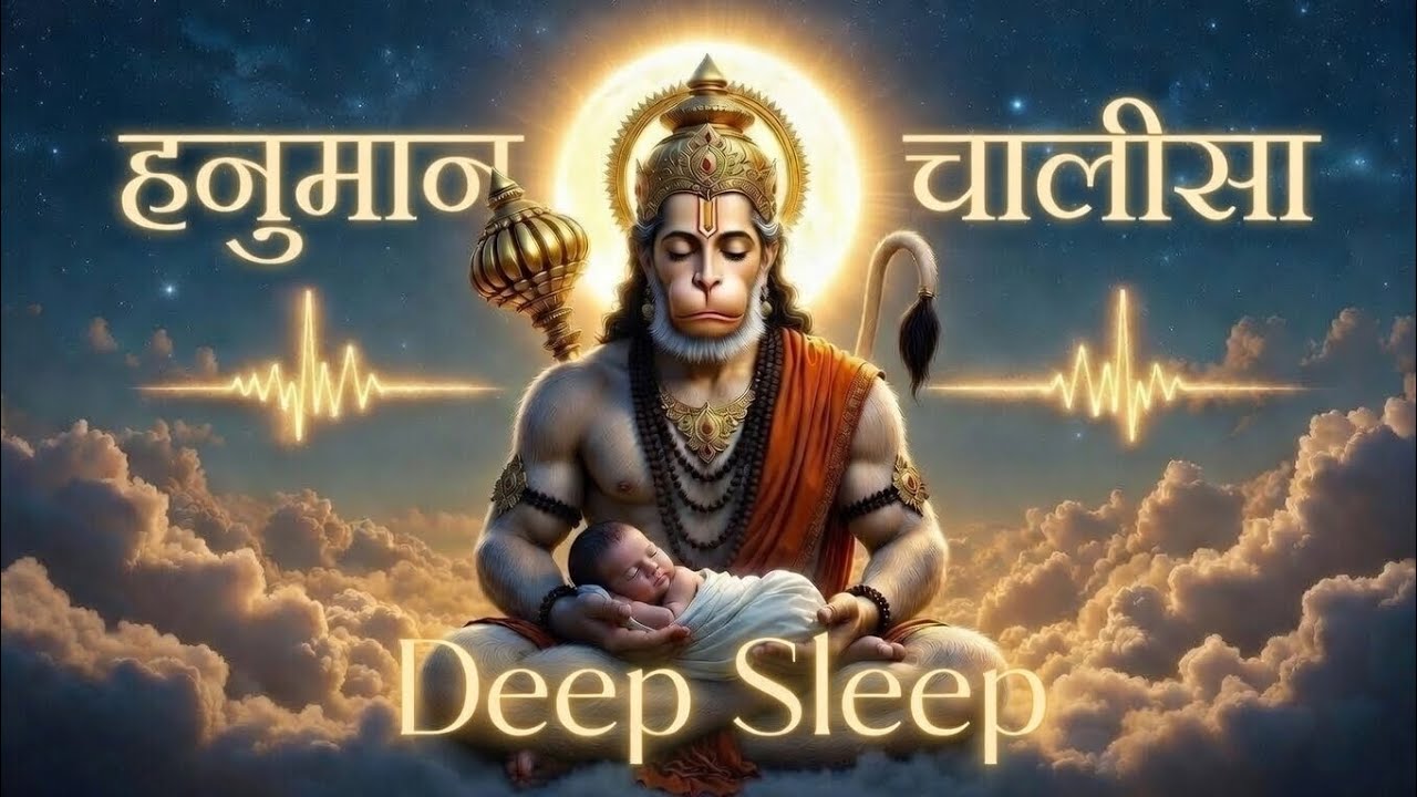 Hanuman Chalisa  for Deep Sleep & Protection | Divine Peace All Night | श्री हनुमान चालीसा । Sleep 