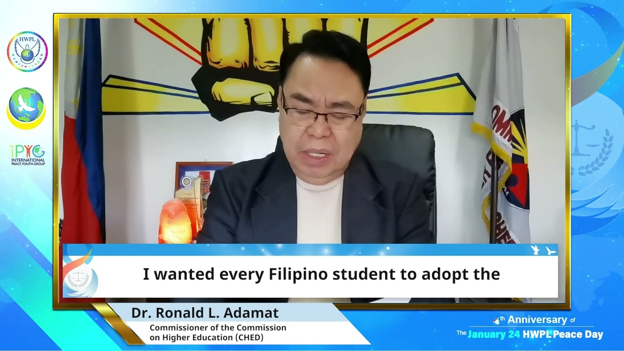 Commitment Message from Dr. Ronald Adamat | January 24 HWPL Peace Day