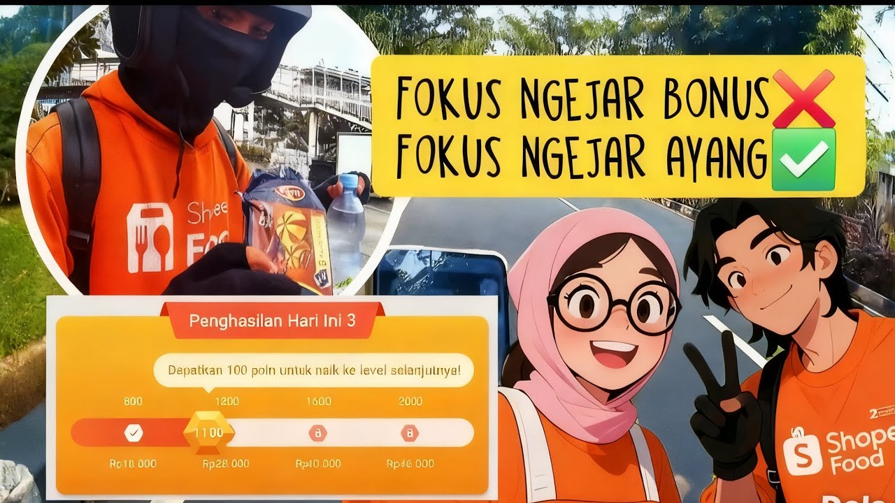 Niat Hati ngejar Bonus eh ketemu doi di jalan 🥳🥳 || DAILY VLOG DRIVER SHOPEFOOD