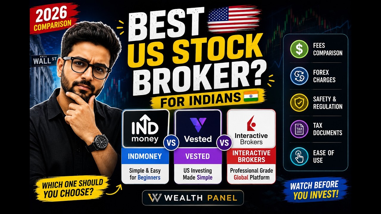 Best US Stock Broker for Indians? INDmoney vs Vested vs IBKR | DowJones | Wealth Panel | Nifty 50