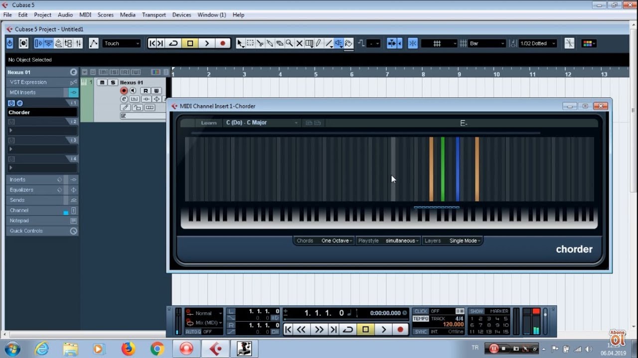 CUBASE 5 EN KOLAY AKOR NASIL YAZILIR ?
