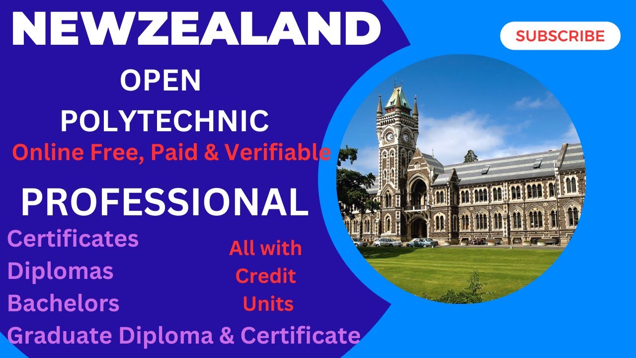 Free Online Degrees and Diplomas in NEW ZEALAND OPEN POLYTECHNIC