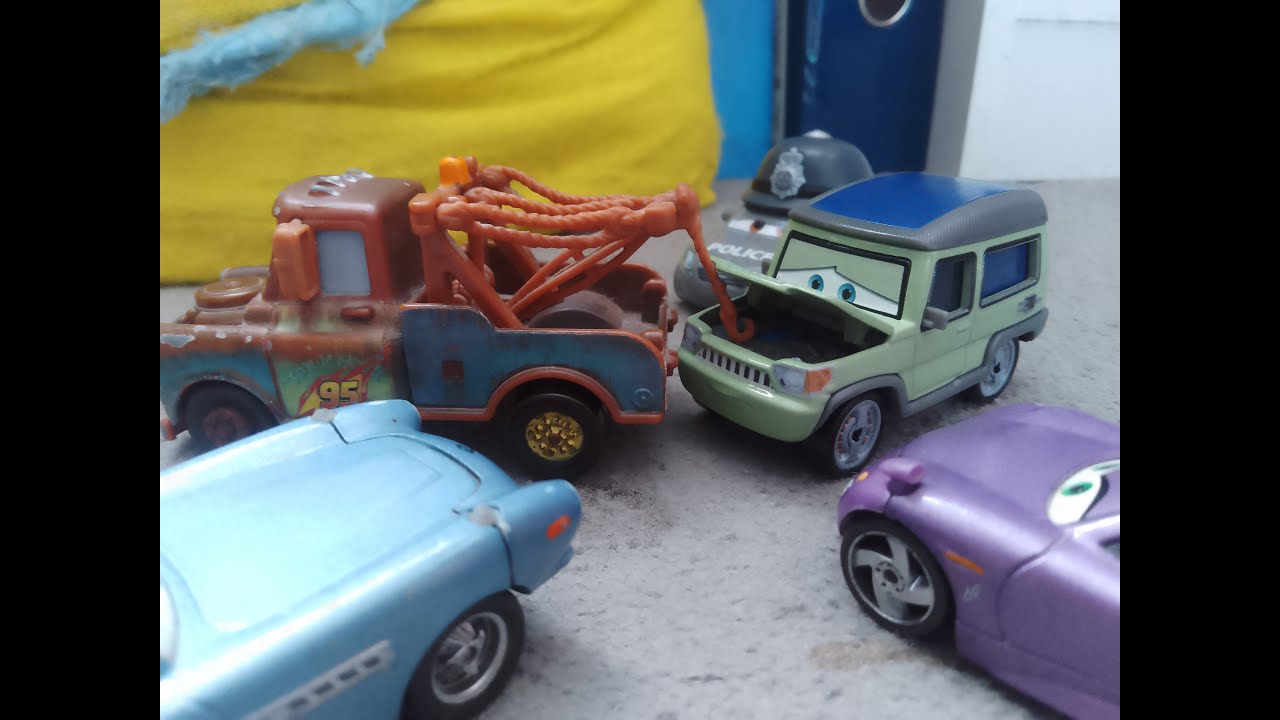 Disney Pixar Cars Diecast Reviews- Miles Axlerod with Open Hood- Lemon-Cars 2 Diecast
