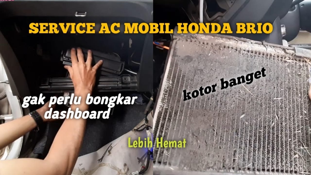 SERVICE AC MOBIL HONDA BRIO_ CUCI EVAPORATOR TANPA BONGKAR