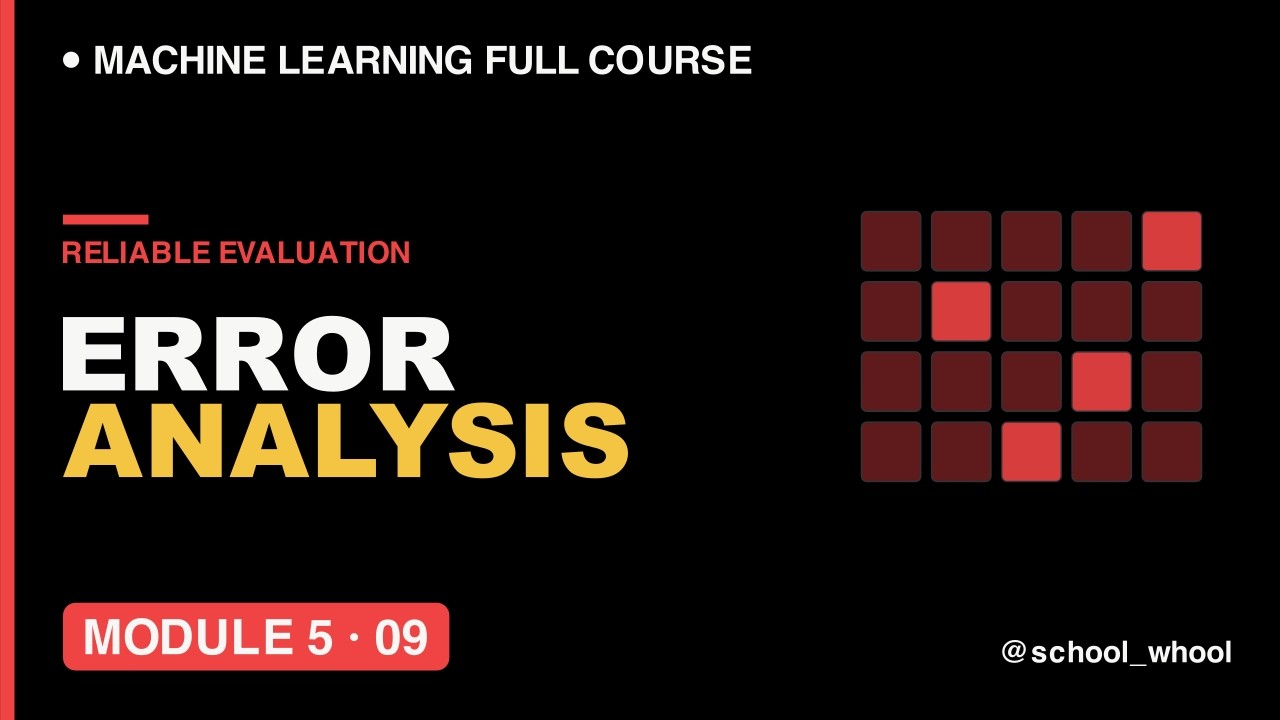 M5L9: Error Analysis in Machine Learning Find Why Model is wrong | ML free course #ai #datascience