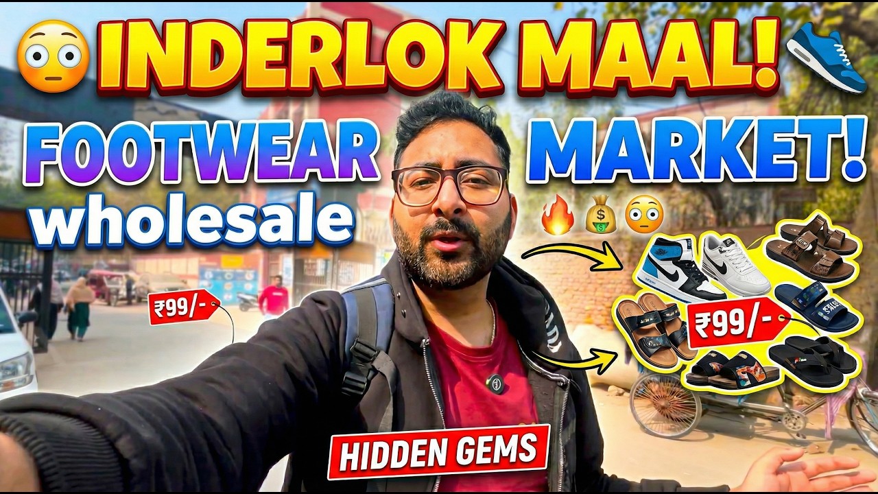 Cheapest Branded Shoes Market Delhi | Inderlok Footwear Wholesale | Complete Market Tour