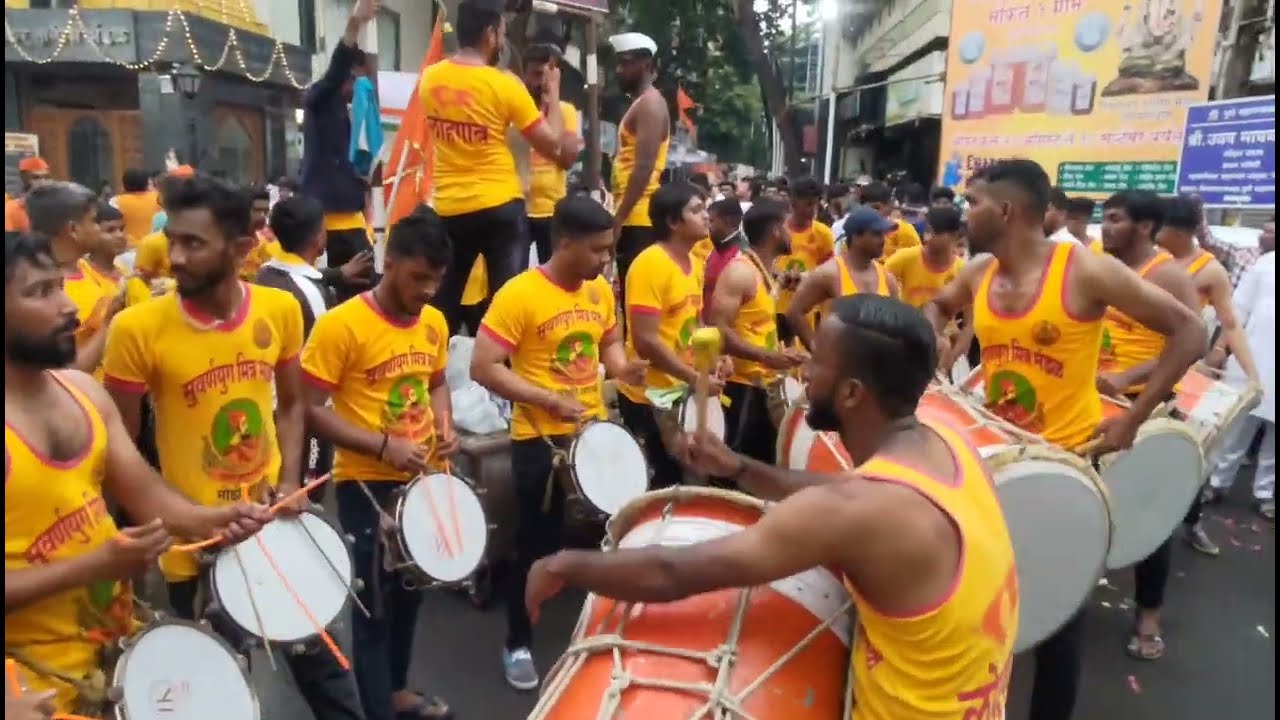 Nimbalkar talim ganpati 2022, (Suvarnayug dhol pathak vs Shivgarjana, Pune)