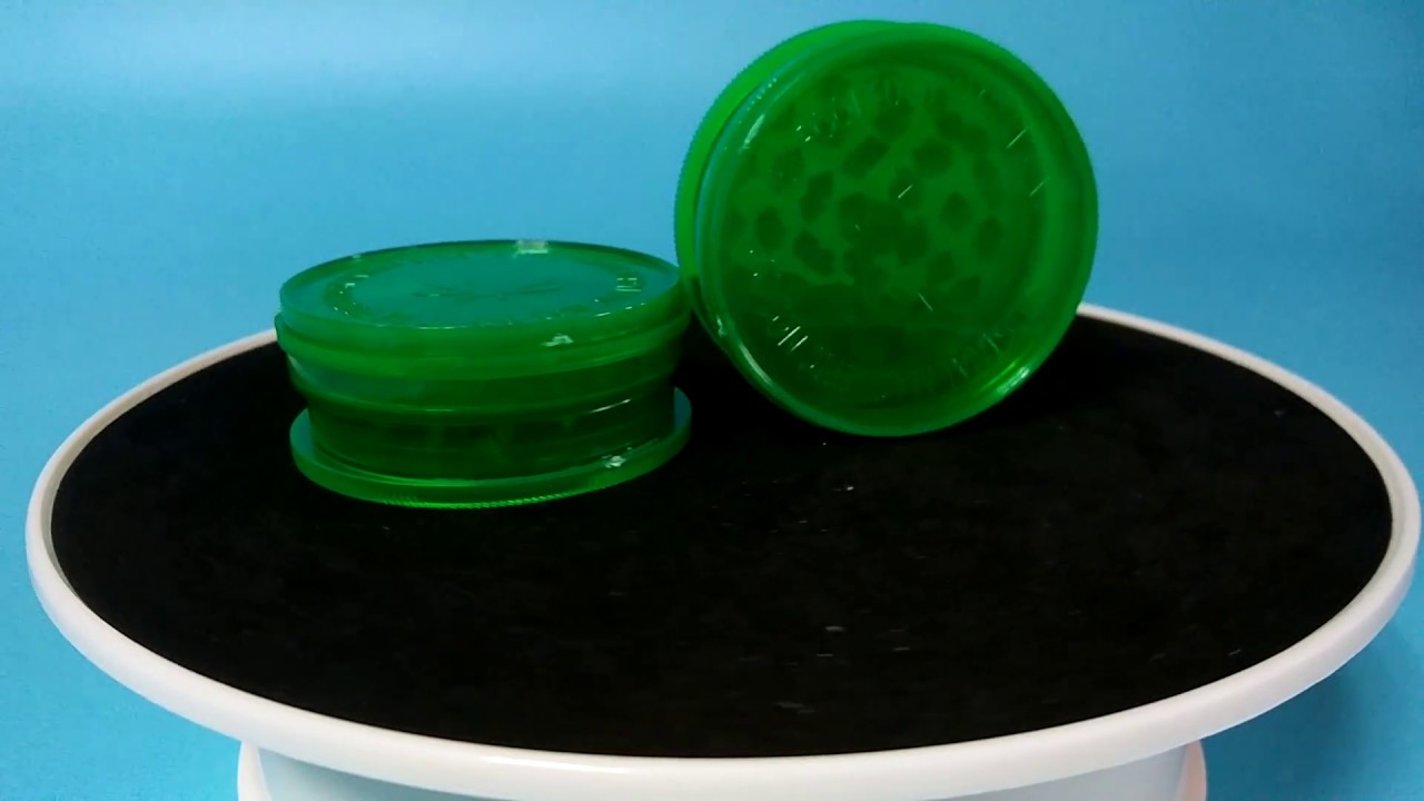 Cheap 2.4 inch Green Acrylic Herb Grinder with 3 parts and sharp shark teeth