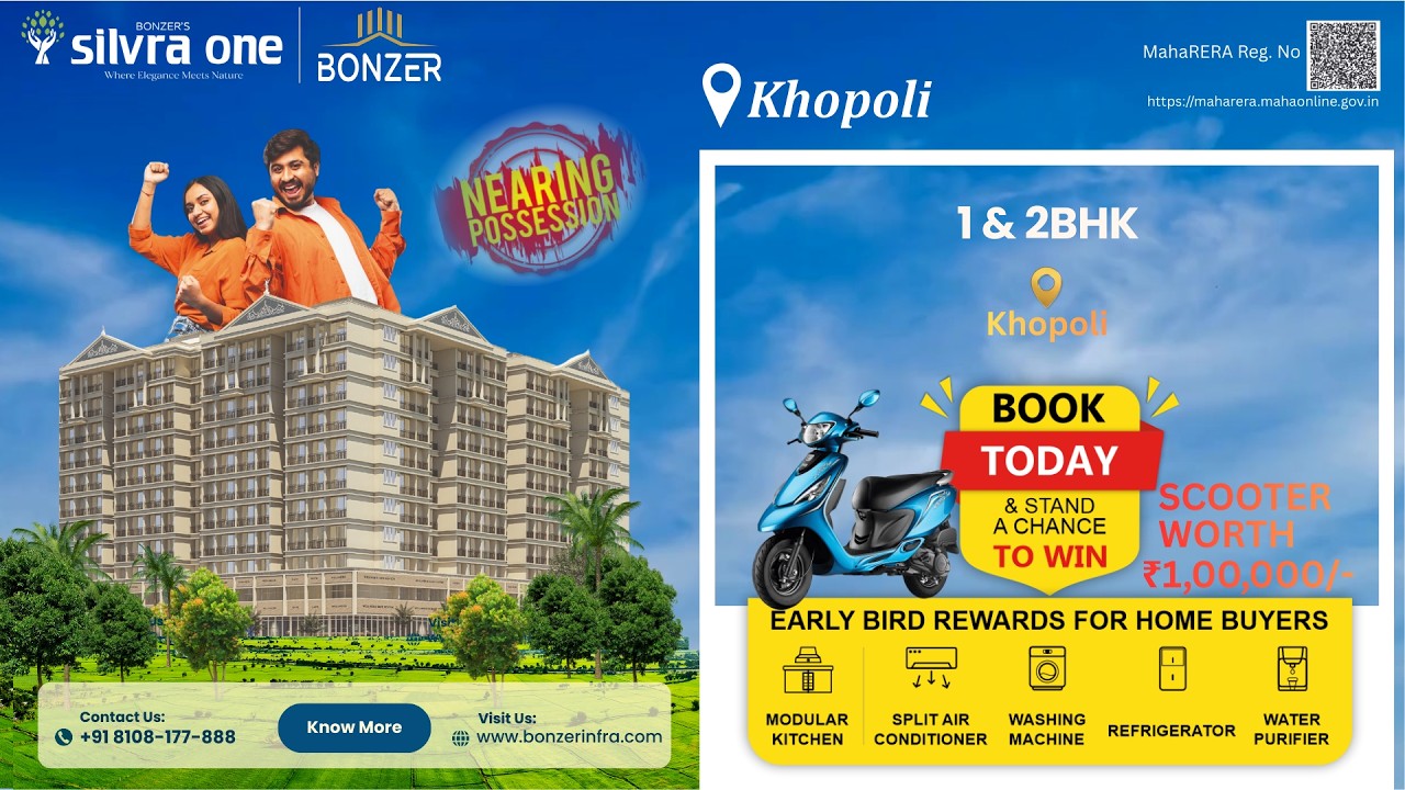 1&2BHK Home in Khopoli@₹20.51L* Onwards in SILVRA ONE Project by BONZER INFRA