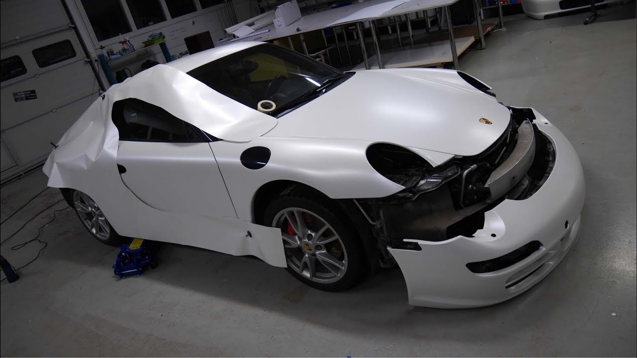 Car wrapping - Porsche 997 Carrera S satin pearl white