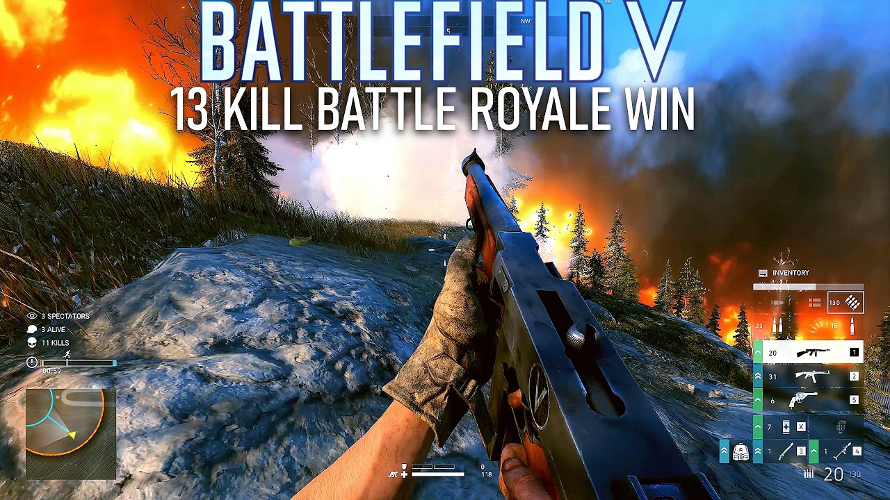 BATTLEFIELD 5: Battle Royale 13K Solo Win - Firestorm Full Gameplay