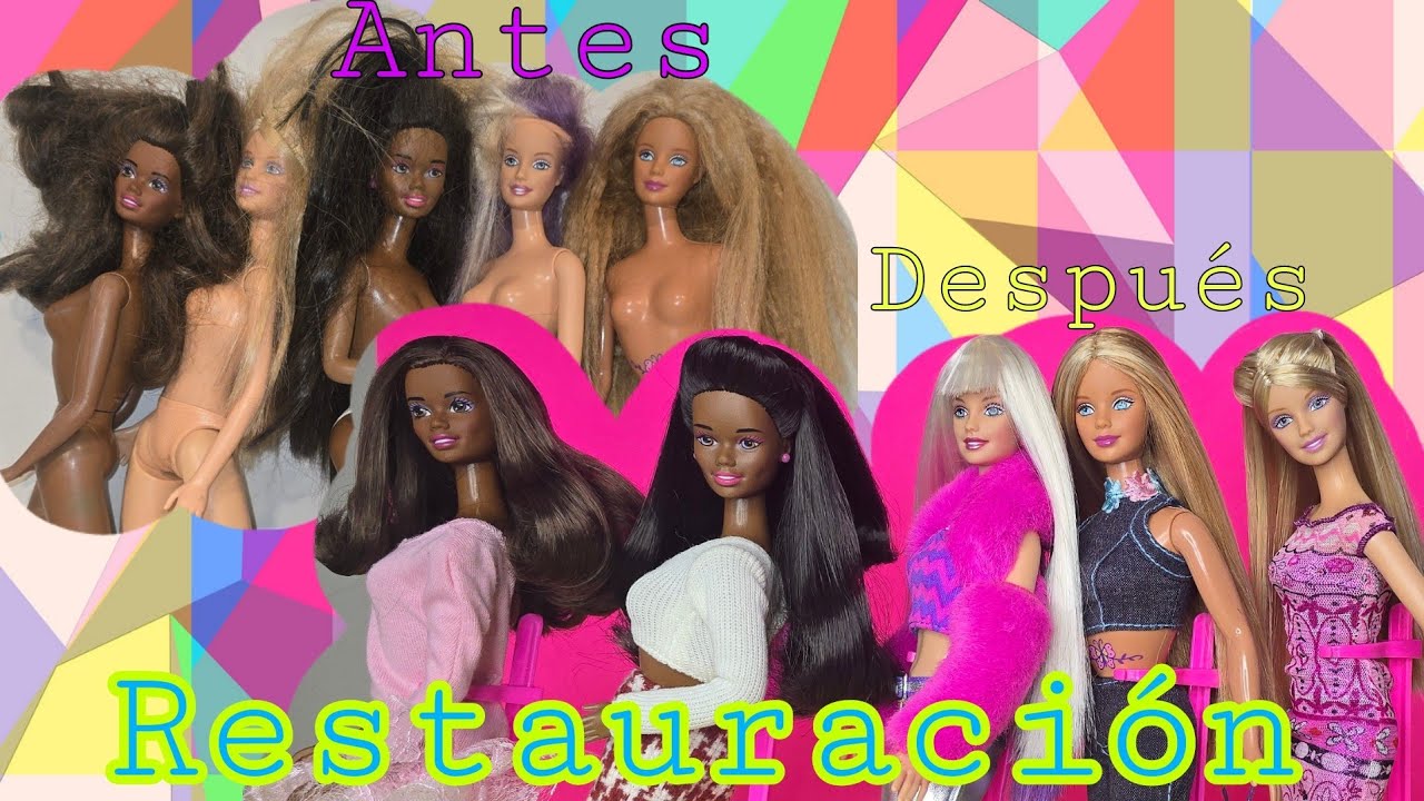 Arreglando Barbies del tianguis