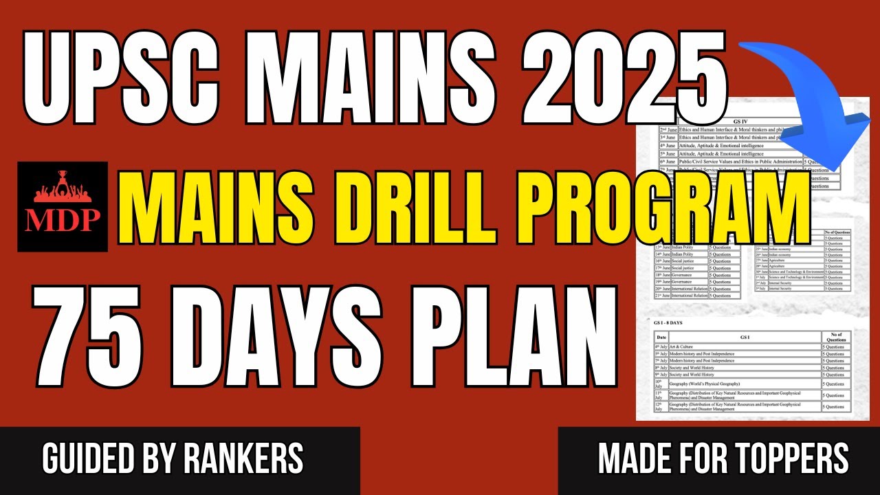🔥 Don&rsquo;t Miss This 75-Day UPSC Mains Plan! | MDP 2025 by IAS Corridor | Write Daily, Rank Surely 🚀
