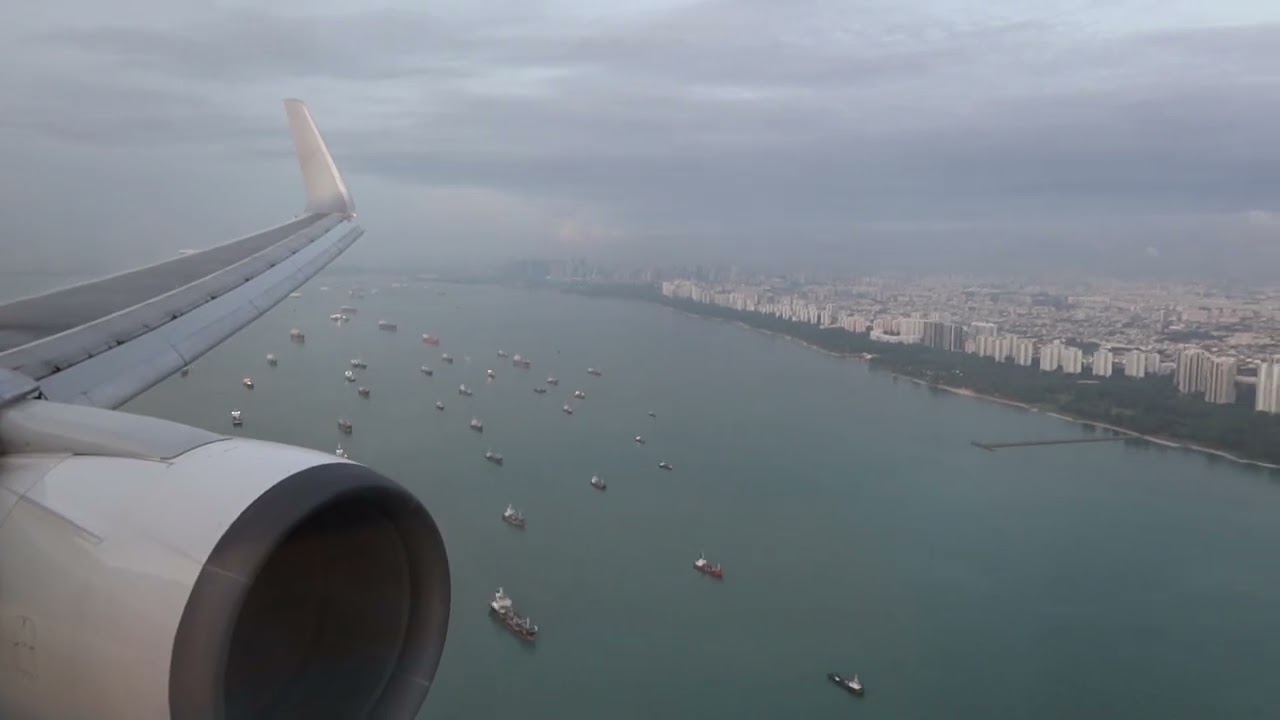 Japan Airlines flight JL 035 ~ Part 3 (Early Morning Arrival Into Singapore Changi Airport)