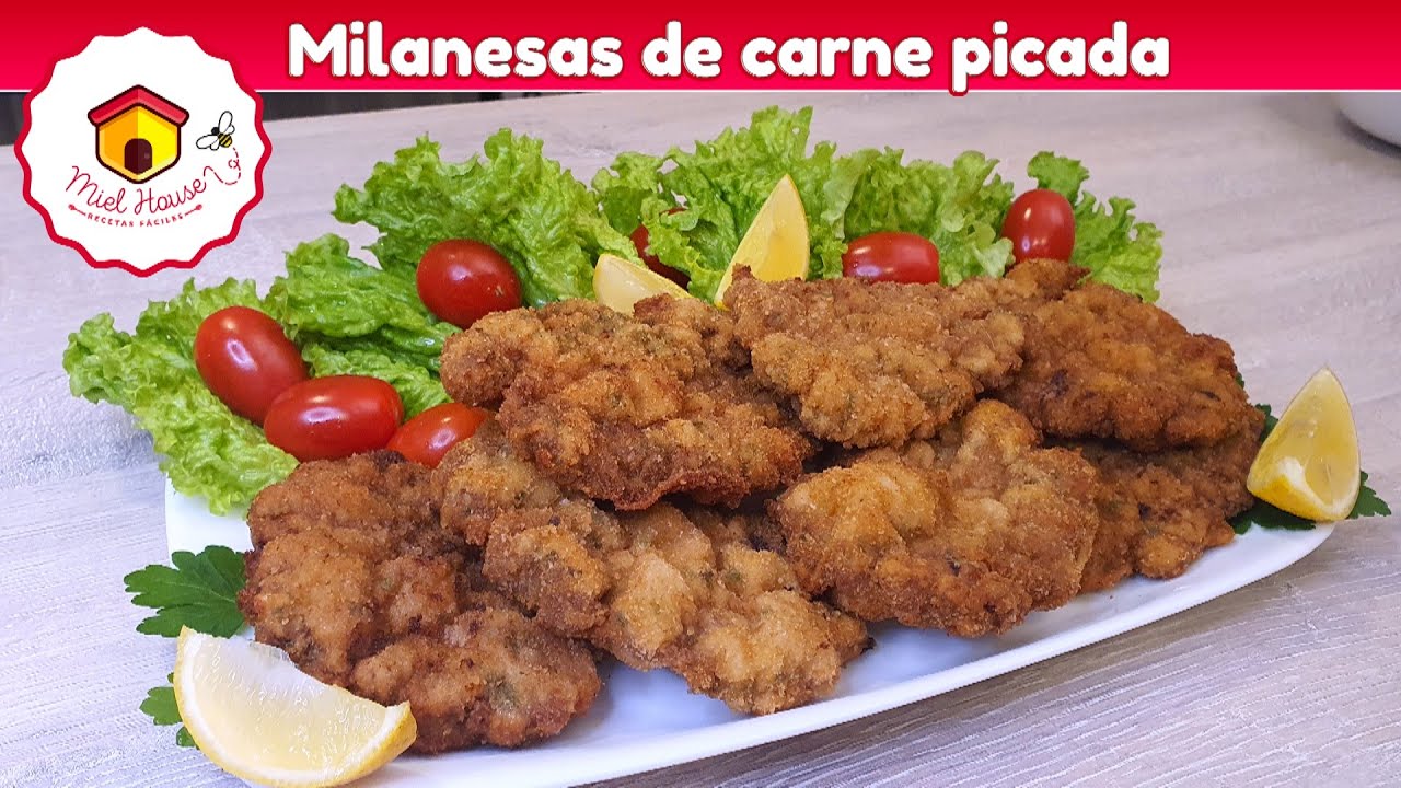 MILANESAS DE CARNE PICADA la receta mas sabrosa fácil y rápida