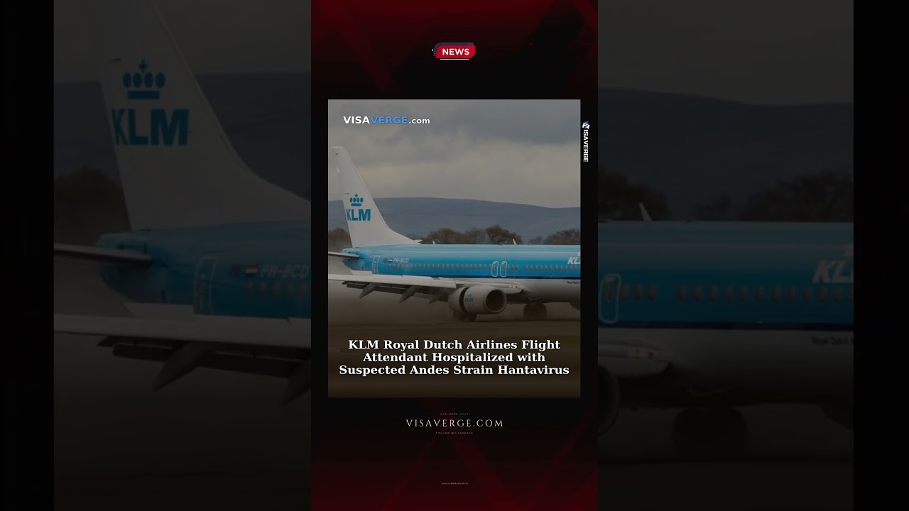 KLM Royal Dutch Airlines Flight Attendant Hospitalized with Suspected Andes Strain Hantavirus