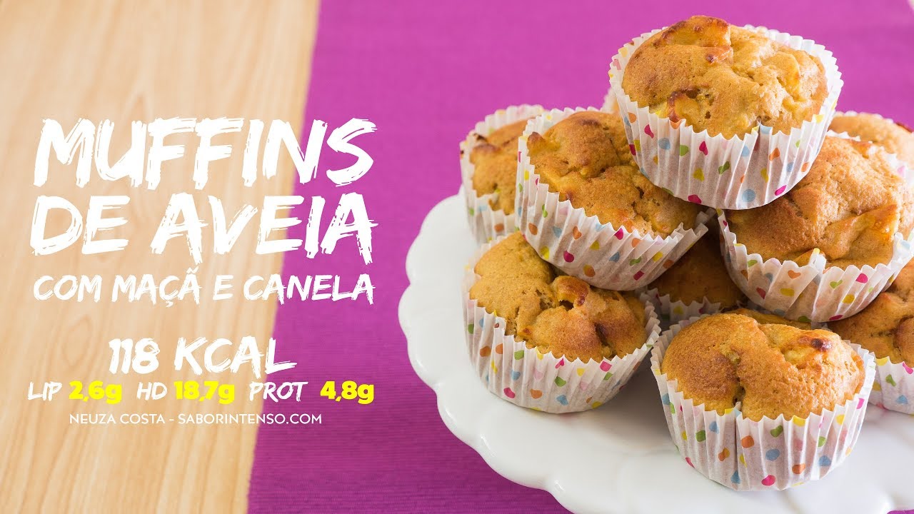 Muffins de Aveia com Maçã e Canela