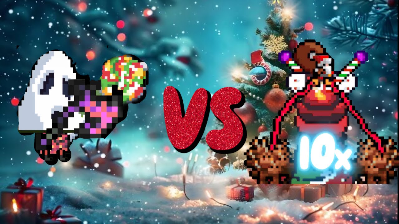Killing 10 Evil Santas in Pixel survival2 (op loot)