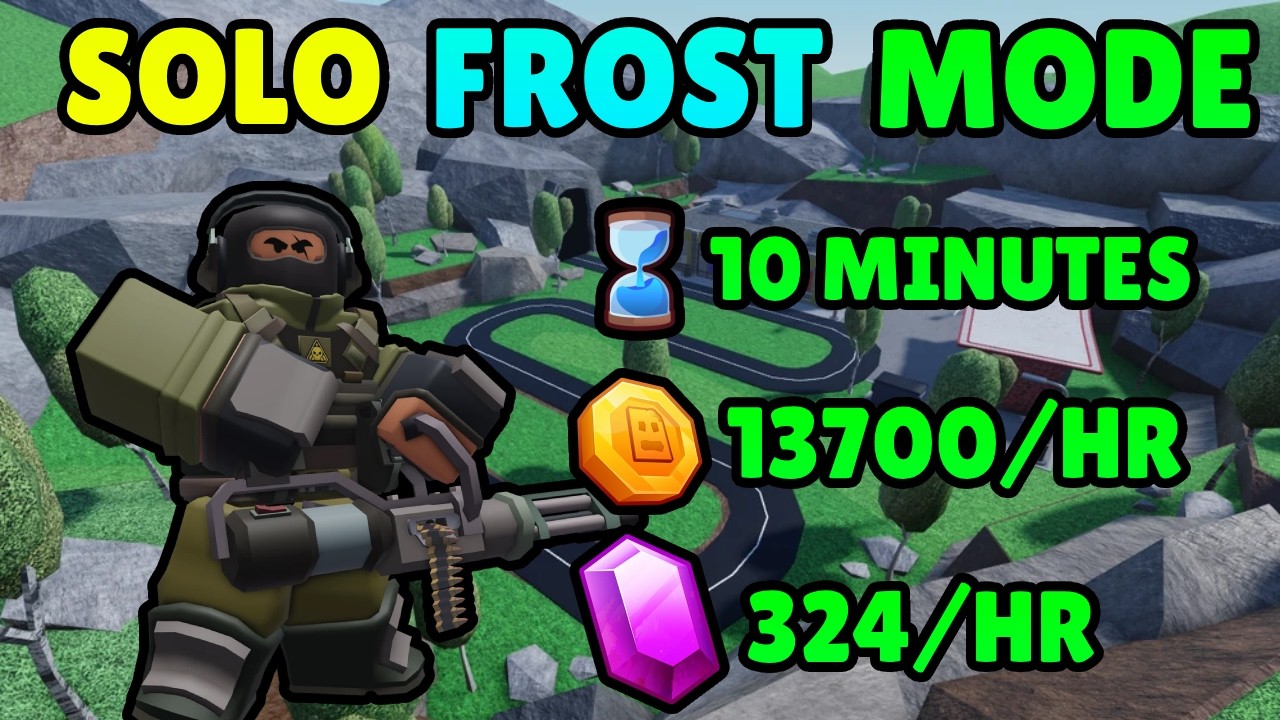 Solo Frost Mode Coin Grind With Juggernaut | Tower Defense Simulator