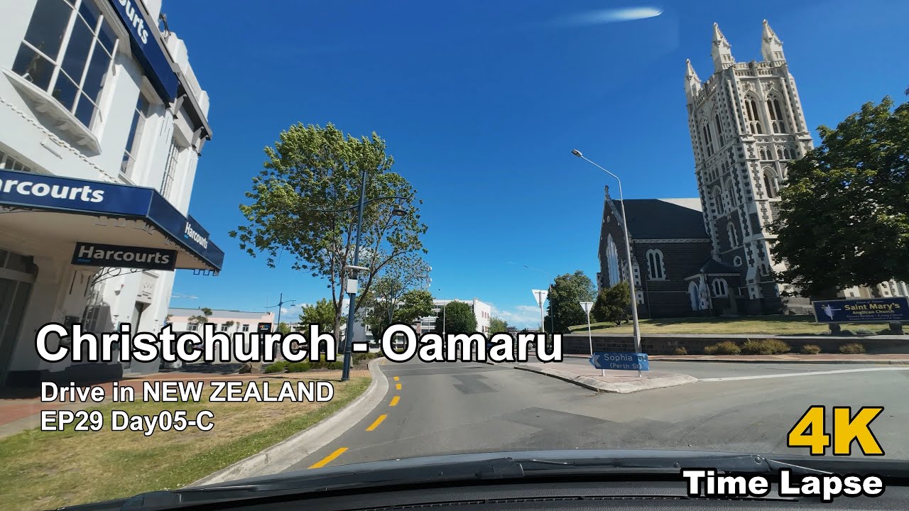 POV Drive in New Zealand EP29 | Christchurch to Oamaru Day05-C | 4K Dash Cam Time Lapse No BGM