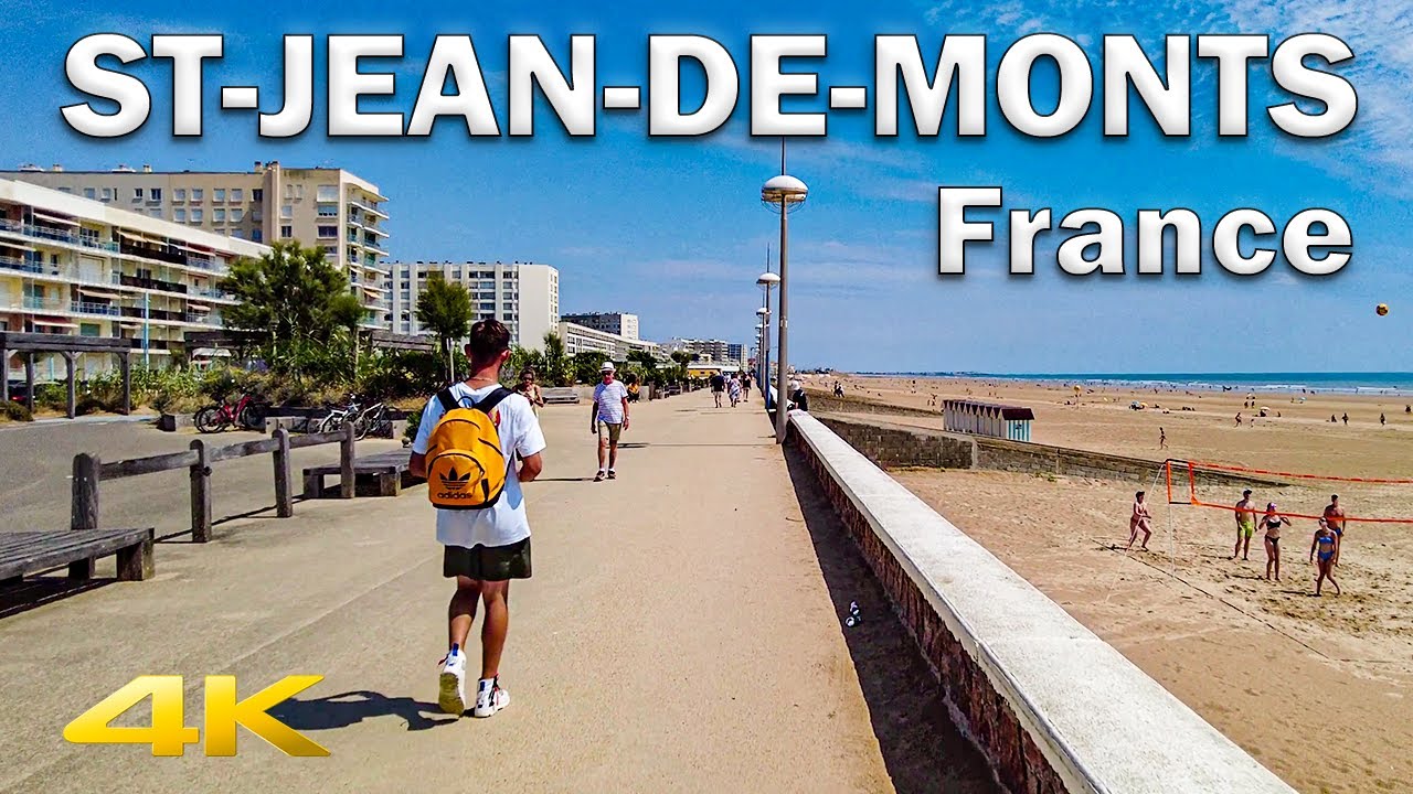 ☀️Peaceful summer at French Seaside Resort of Saint-Jean-De-Monts – France【4K - 60fps】🇫🇷