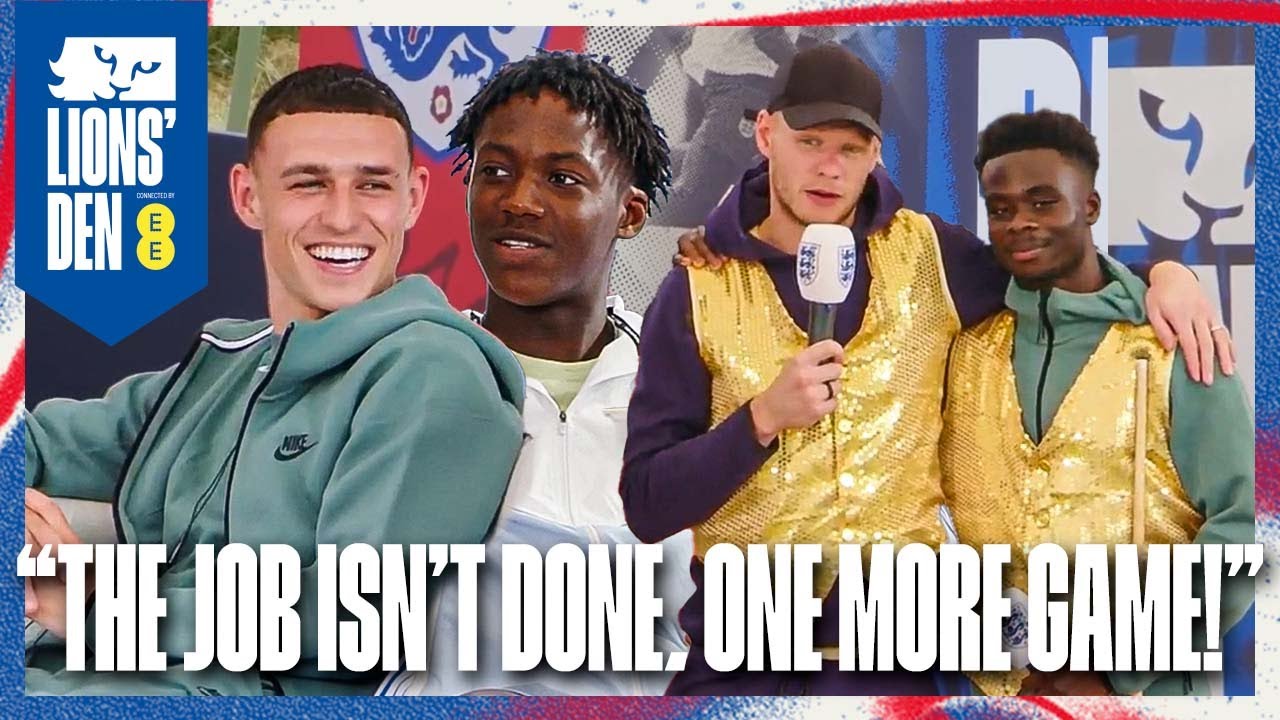 Mainoo and Foden Chat Saka Pool Redemption and EURO Final | Ep.20 | Lions’ Den Connected By EE